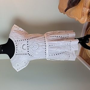 Club Monaco white eyelet swim cover up dress